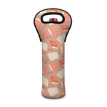 Reading Books And Glasses Pattern Print Single Neoprene Wine Tote