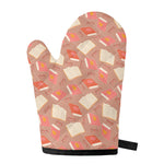 Reading Books And Glasses Pattern Print Single Oven Mitt