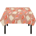 Reading Books And Glasses Pattern Print Tablecloth