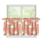Reading Books And Glasses Pattern Print Tier Curtains
