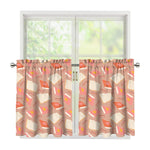 Reading Books And Glasses Pattern Print Tier Curtains