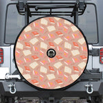 Reading Books And Glasses Pattern Print Tire Cover With Camera Hole