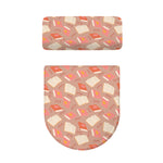 Reading Books And Glasses Pattern Print Toilet Lid And Tank Cover Set