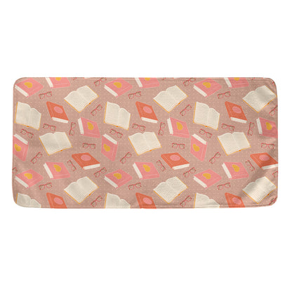 Reading Books And Glasses Pattern Print Towel