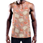 Reading Books And Glasses Pattern Print Training Tank Top