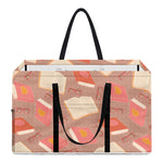 Reading Books And Glasses Pattern Print Utility Tote Bag