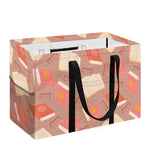 Reading Books And Glasses Pattern Print Utility Tote Bag
