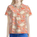 Reading Books And Glasses Pattern Print Women's Polo Shirt