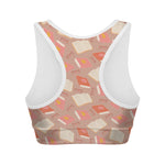 Reading Books And Glasses Pattern Print Women's Sports Bra