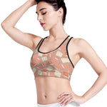 Reading Books And Glasses Pattern Print Women's Sports Bra