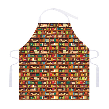 Reading Library Pattern Print Adjustable Apron