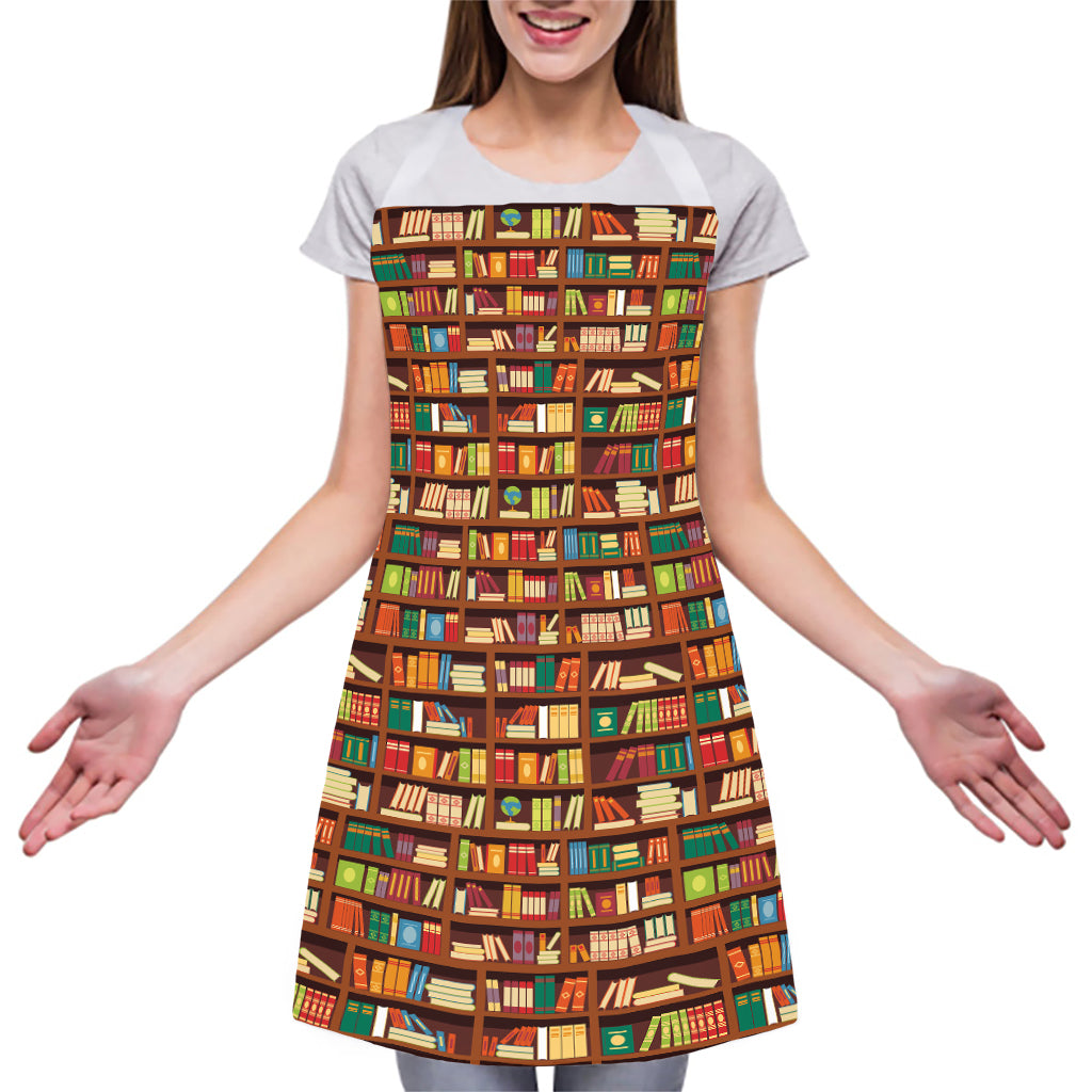 Reading Library Pattern Print Adjustable Apron