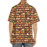 Reading Library Pattern Print Aloha Shirt