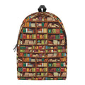 Reading Library Pattern Print School Backpack
