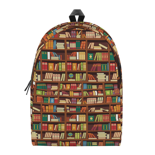 Reading Library Pattern Print Backpack