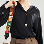 Reading Library Pattern Print Bag Strap