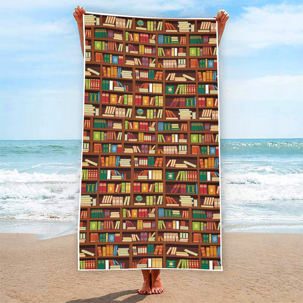 Reading Library Pattern Print Beach Towel