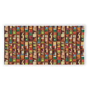 Reading Library Pattern Print Beach Towel