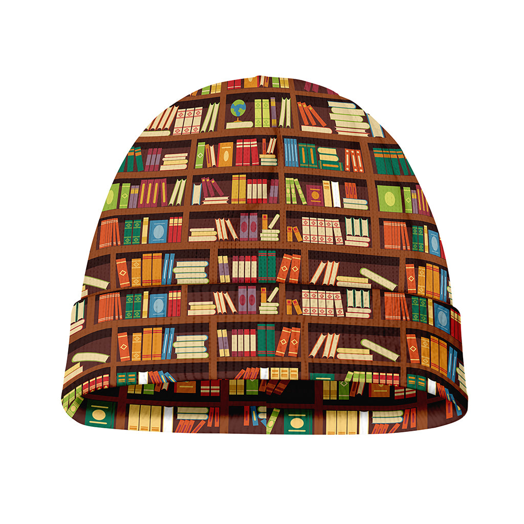 Reading Library Pattern Print Beanie