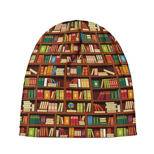 Reading Library Pattern Print Beanie