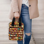 Reading Library Pattern Print Bible Tote Bag