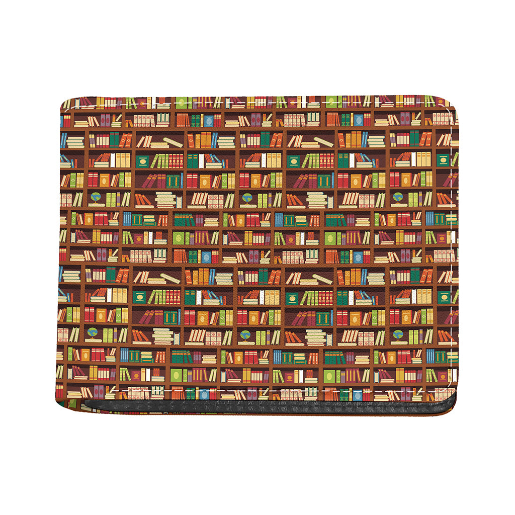 Reading Library Pattern Print Bifold Wallet