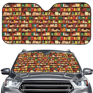 Reading Library Pattern Print Car Windshield Sun Shade