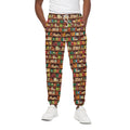 Reading Library Pattern Print Cotton Sweatpants