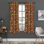 Reading Library Pattern Print Curtain