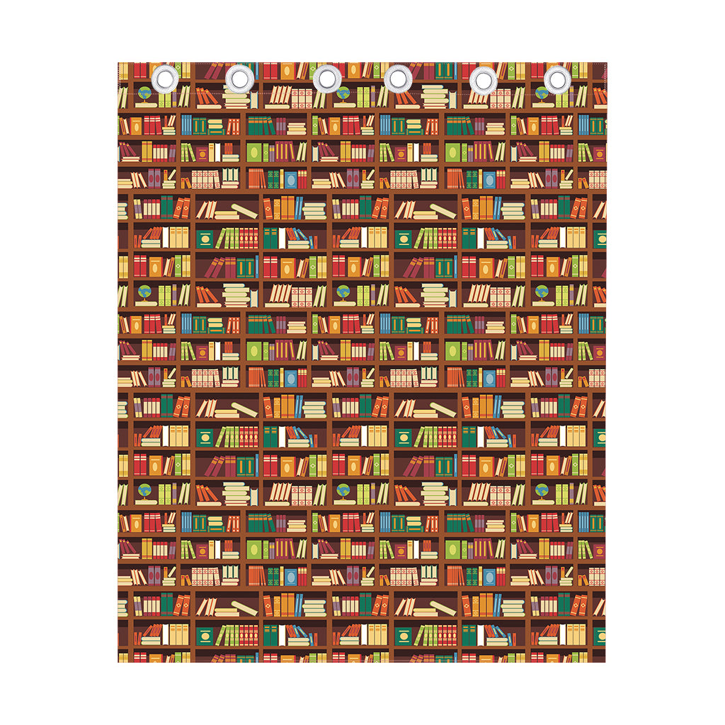Reading Library Pattern Print Curtain