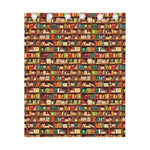 Reading Library Pattern Print Curtain