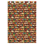 Reading Library Pattern Print Curtain