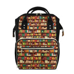 Reading Library Pattern Print Diaper Bag