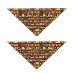 Reading Library Pattern Print Dog Bandana