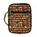 Reading Library Pattern Print Front Pocket Bible Bag