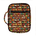 Reading Library Pattern Print Front Pocket Bible Bag