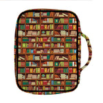 Reading Library Pattern Print Front Pocket Bible Bag