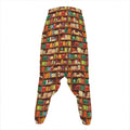 Reading Library Pattern Print Hammer Pants