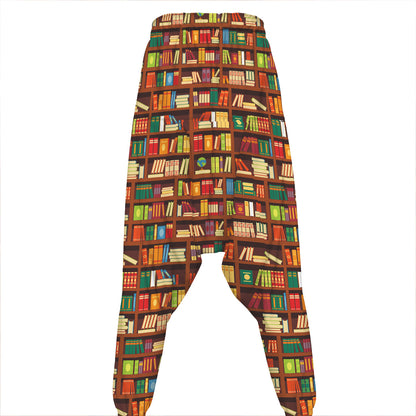 Reading Library Pattern Print Hammer Pants