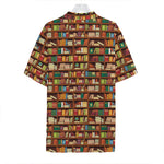 Reading Library Pattern Print Hawaiian Shirt