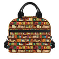 Reading Library Pattern Print Insulated Lunch Bag