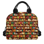 Reading Library Pattern Print Insulated Lunch Bag