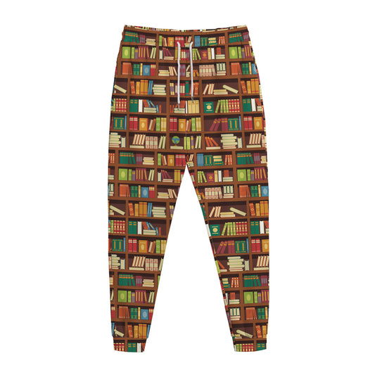 Reading Library Pattern Print Jogger Pants