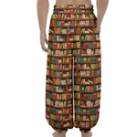Reading Library Pattern Print Lantern Pants