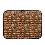 Reading Library Pattern Print Laptop Sleeve