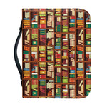 Reading Library Pattern Print Leather Bible Cover