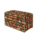 Reading Library Pattern Print Leather Tissue Box Cover