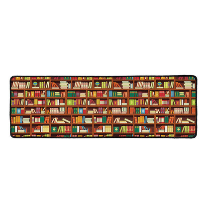 Reading Library Pattern Print Long Kitchen Mat