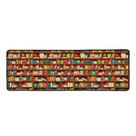 Reading Library Pattern Print Long Kitchen Mat