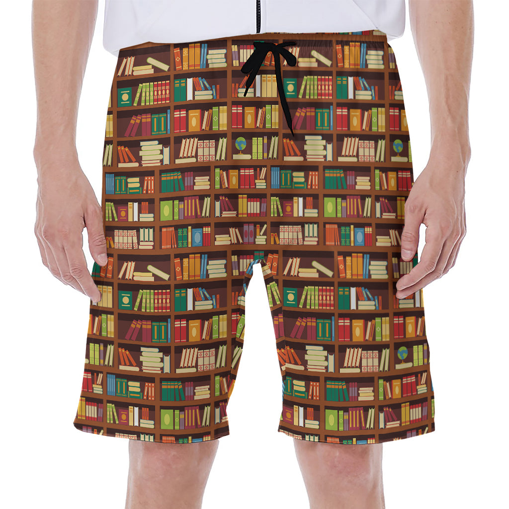 Reading Library Pattern Print Men's Beach Shorts